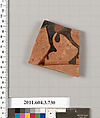 Terracotta fragment of a neck-amphora (jar), Terracotta, Greek, Attic