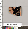 Terracotta fragment of a lekythos (oil flask), Terracotta, Greek, Attic