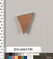 Terracotta fragment of a neck-amphora (jar), Terracotta, Greek, Attic
