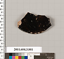 Terracotta fragment of an exaleiptron (vase for perfume)?, Terracotta, Greek, Attic