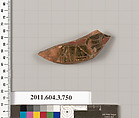 Terracotta fragment of a neck-amphora (jar), Terracotta, Greek, Attic
