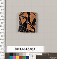 Terracotta fragment of a lekythos (oil flask), Terracotta, Greek, Attic