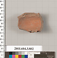 Terracotta fragment of a lydion (perfume jar)?, Terracotta, Greek, Attic