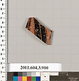 Terracotta fragment of a lekythos (oil flask), Terracotta, Greek, Attic