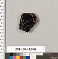 Terracotta fragment of a lekythos (oil flask), Terracotta, Greek, Attic