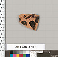 Terracotta fragment of a lekythos (oil flask), Terracotta, Greek, Attic