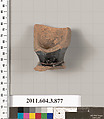 Terracotta fragment of a lekythos (oil flask), Terracotta, Greek, Attic
