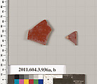 Terracotta fragments of an undetermined shape, Terracotta, Greek, Attic