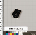 Terracotta fragment of a lekanis (covered dish)?, Terracotta, Greek, Attic
