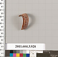 Terracotta fragment of a lekythos (oil flask), Terracotta, Greek, Attic