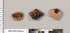 Terracotta fragments of lekythoi (oil flasks), Terracotta, Greek, Attic