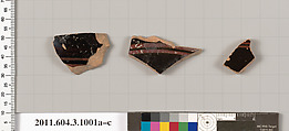 Terracotta fragments of lekanides (covered dishes)?, Terracotta, Greek, Attic