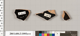 Terracotta fragments of lekanides (covered dishes)?, Terracotta, Greek, Attic