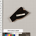 Terracotta fragment of a lekanis (covered dish)?, Terracotta, Greek, Attic