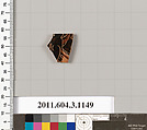 Terracotta fragment of a mastoid (drinking cup with narrow base) or a kyathos (cup-shaped ladle), Terracotta, Greek, Attic