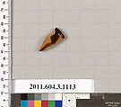 Terracotta fragment of a mastoid (drinking cup with narrow base) or a kyathos (cup-shaped ladle), Terracotta, Greek, Attic