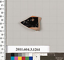 Terracotta fragment of an undetermined shape, Terracotta, Greek, Attic