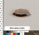 Terracotta fragment of a kyathos (cup-shaped ladle), Terracotta, Greek, Attic