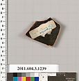 Terracotta fragment of a kyathos (cup-shaped ladle), Terracotta, Greek, Attic