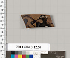 Terracotta rim fragment of a kyathos (cup-shaped ladle), Terracotta, Greek, Attic