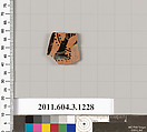 Terracotta rim fragment of a kyathos (cup-shaped ladle), Terracotta, Greek, Attic