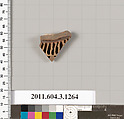 Terracotta fragment of an oinochoe (jug), Terracotta, Greek, Attic