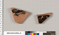 Terracotta fragments of a stamnos (jar), Terracotta, Greek, Attic