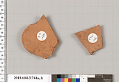 Terracotta fragments of a neck-amphora (jar), Terracotta, Greek, Attic