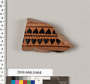 Terracotta fragment of a calyx-krater (bowl for mixing wine and water), Terracotta, Greek, Attic