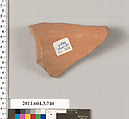 Terracotta fragment of a neck-amphora (jar), Terracotta, Greek, Attic