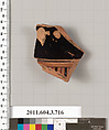 Terracotta fragment of a hydria (water jar), Terracotta, Greek, Attic