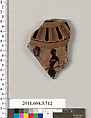 Terracotta fragment of a hydria (water jar), Terracotta, Greek, Attic