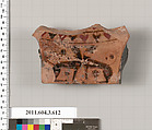 Terracotta fragment of a column-krater (bowl for mixing wine and water), Terracotta, Greek, Attic