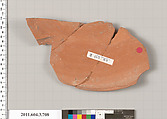 Terracotta fragment of a hydria (water jar), Terracotta, Greek, Attic