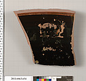 Terracotta fragment of a volute-krater (bowl for mixing wine and water), Terracotta, Greek, Attic