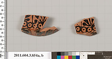 Terracotta fragments of a lekythos (oil flask), Terracotta, Greek, Attic