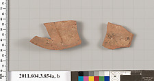 Terracotta fragments of a lekythos (oil flask), Terracotta, Greek, Attic