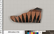 Terracotta fragment of a hydria (water jar), Terracotta, Greek, Attic
