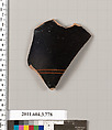 Terracotta fragment of an oinochoe (jug), Terracotta, Greek, Attic