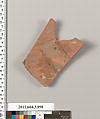 Terracotta fragment of a lekythos (oil flask), Terracotta, Greek, Attic