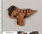 Terracotta fragment of a hydria (water jar), Terracotta, Greek, Attic