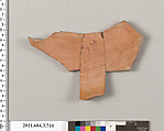 Terracotta fragment of a hydria (water jar), Terracotta, Greek, Attic