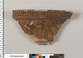 Terracotta fragment of a volute-krater (bowl for mixing wine and water), Terracotta, Greek, Attic