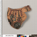 Terracotta fragment of a neck-amphora (jar), Terracotta, Greek, Attic