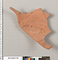 Terracotta fragment of a neck-amphora (jar), Terracotta, Greek, Attic
