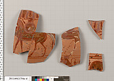 Terracotta fragments of a neck-amphora (jar), Terracotta, Greek, Attic