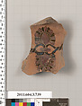 Terracotta fragment of a neck-amphora (jar), Terracotta, Greek, Attic