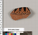 Terracotta fragment of a lekythos (oil flask), Terracotta, Greek, Attic