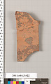 Terracotta fragment of a lekythos (oil flask), Terracotta, Greek, Attic