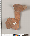 Terracotta fragment of a lekythos (oil flask), Terracotta, Greek, Attic